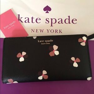 KATE SPADE Pink Camron Dust Buds Ditsy WALLET